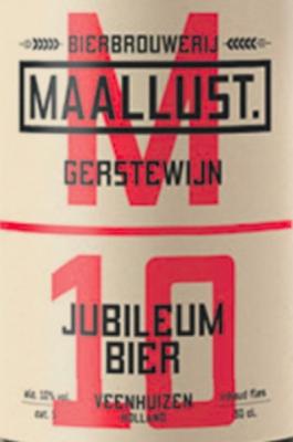 Maallust bierbrouwerij M10 jubileumbier logo